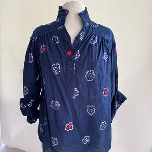 Buggy Navy tie dye blouse - M